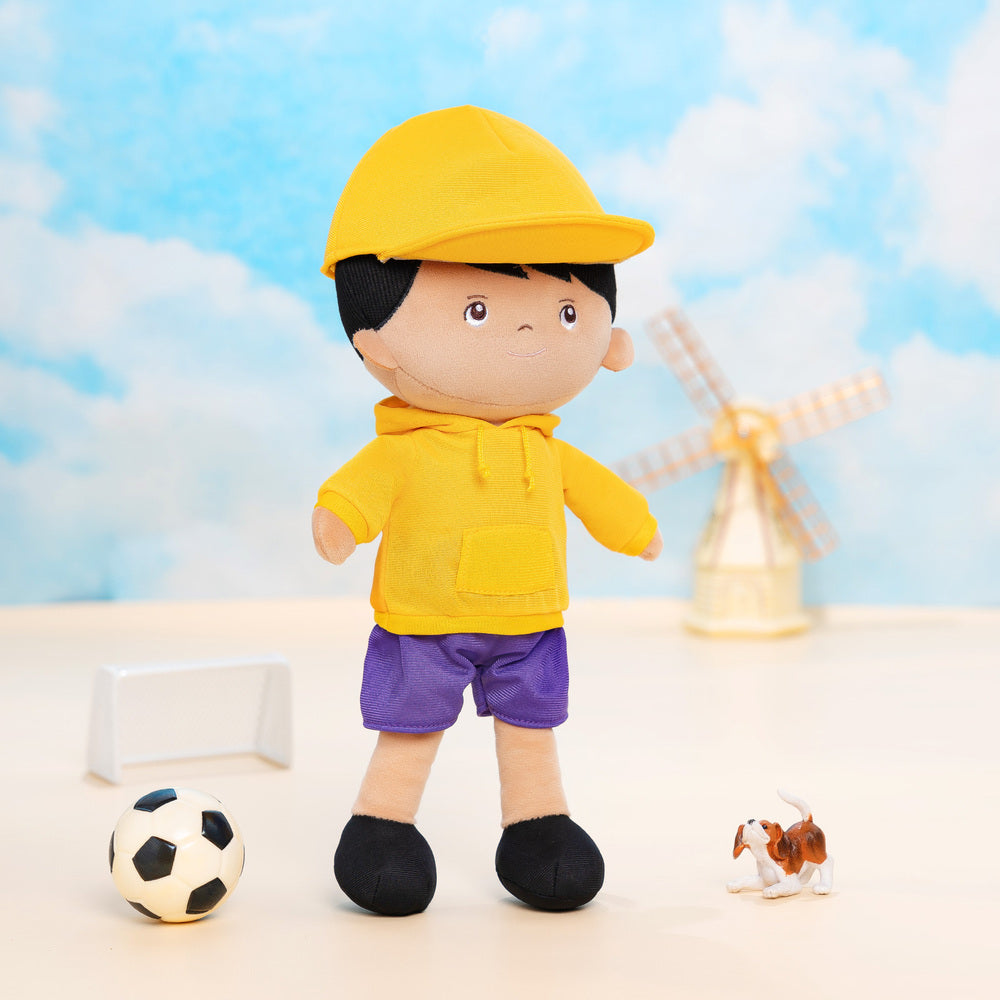 iFrodoll Personalized Brown Skin Tone Plush Boy Doll