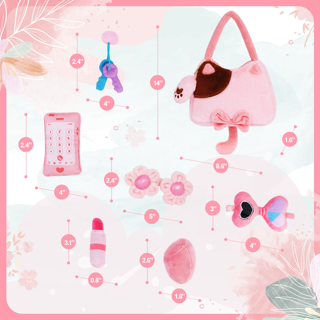 iFrodoll Personalized Baby's First Purse Plush Playset Sound Toy Gift Set