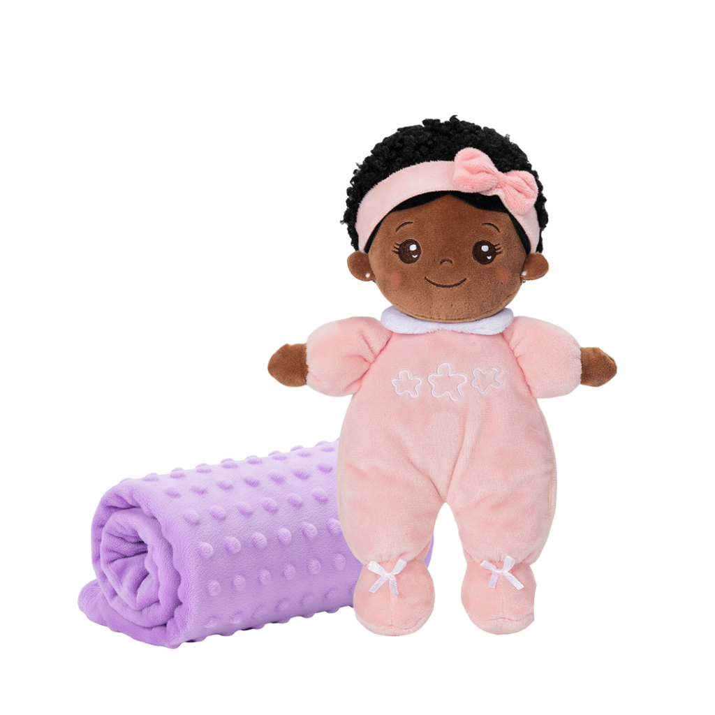 iFrodoll Personalized Doll & Baby Blanket (30"/40"/47") Gift Set