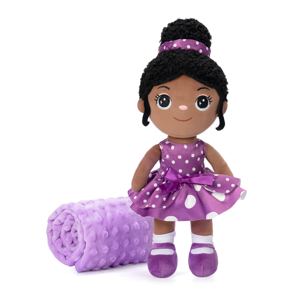 iFrodoll Personalized Doll & Baby Blanket (30"/40"/47") Gift Set