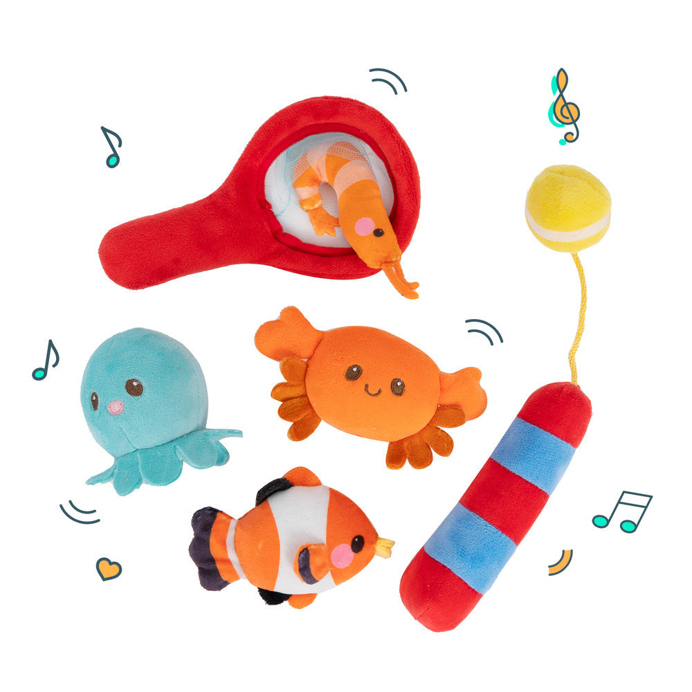 iFrodoll Personalized Baby's First Fishing Tackle Box Plush Playset Sound Toys Set