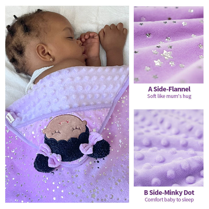 Baby Deserves the Best Ultra-soft and Skin-friendly Personalized Doll, Blanket, Rattles and Washcloths Gift Set