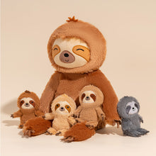 Load image into Gallery viewer, iFrodoll Sloth Family with 4 Babies Plush Playset Animals Stuffed Gift Set for Toddler