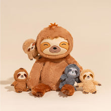 Load image into Gallery viewer, iFrodoll Sloth Family with 4 Babies Plush Playset Animals Stuffed Gift Set for Toddler