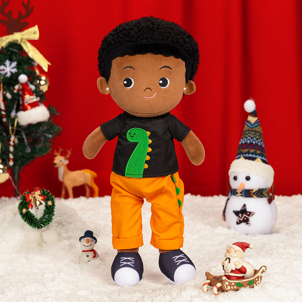 Christmas Sale - Personalized Deep Skin Tone Plush Doll