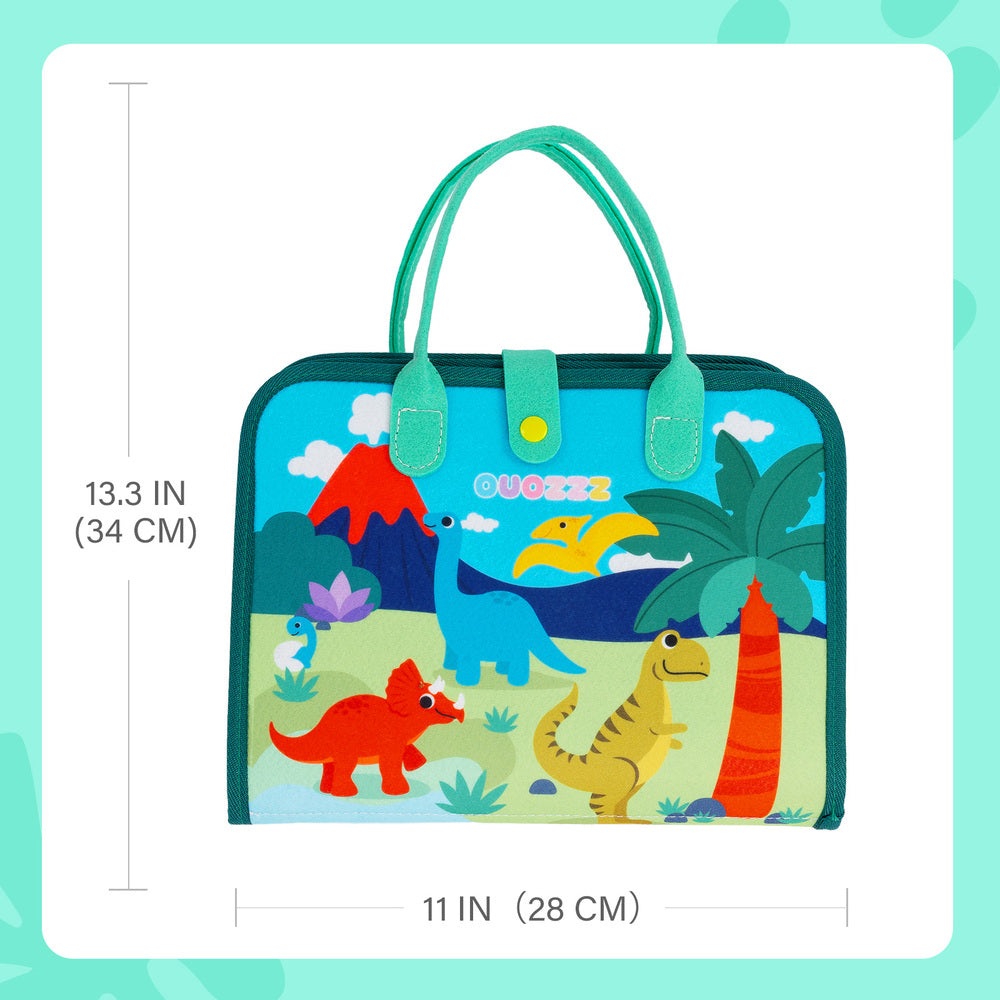 iFodoll Personalized Dinosaur Toddler Busy Board Plush Montessori Toy