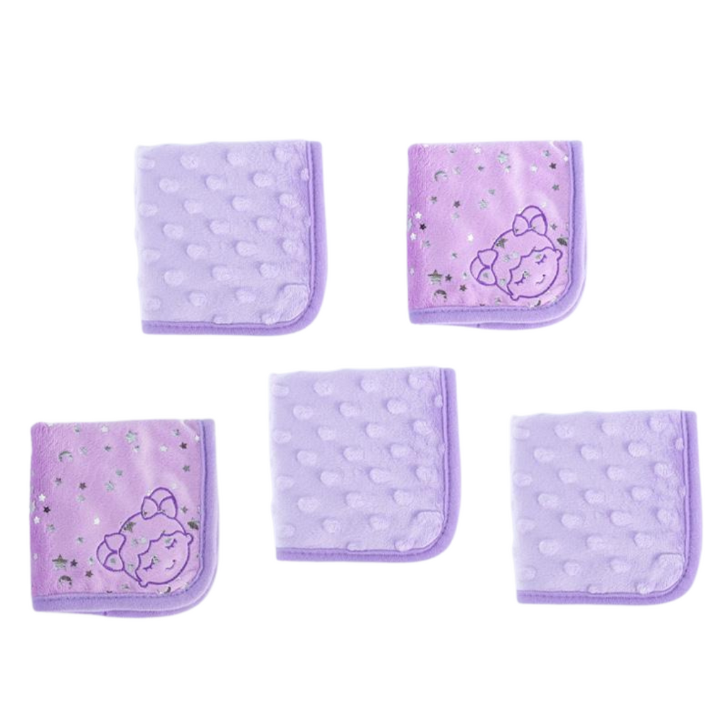 Baby Deserves the Best Ultra-soft and Skin-friendly Personalized Doll, Blanket, Rattles and Washcloths Gift Set