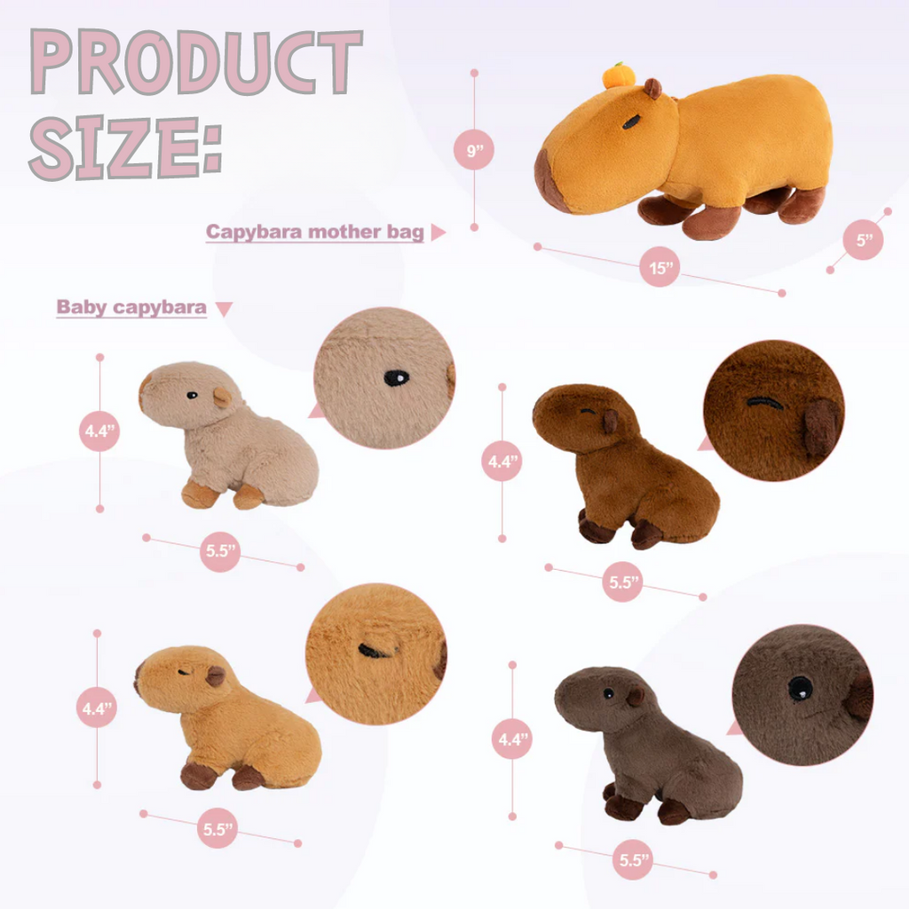 Plush Stuffed Animal Family Toy Set Mommy with Babies - 11 Themes