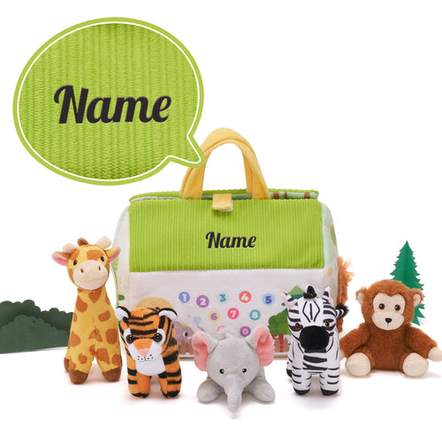 Personalized Baby's First  Fun Colorful Zoo Set 6-Piece Set