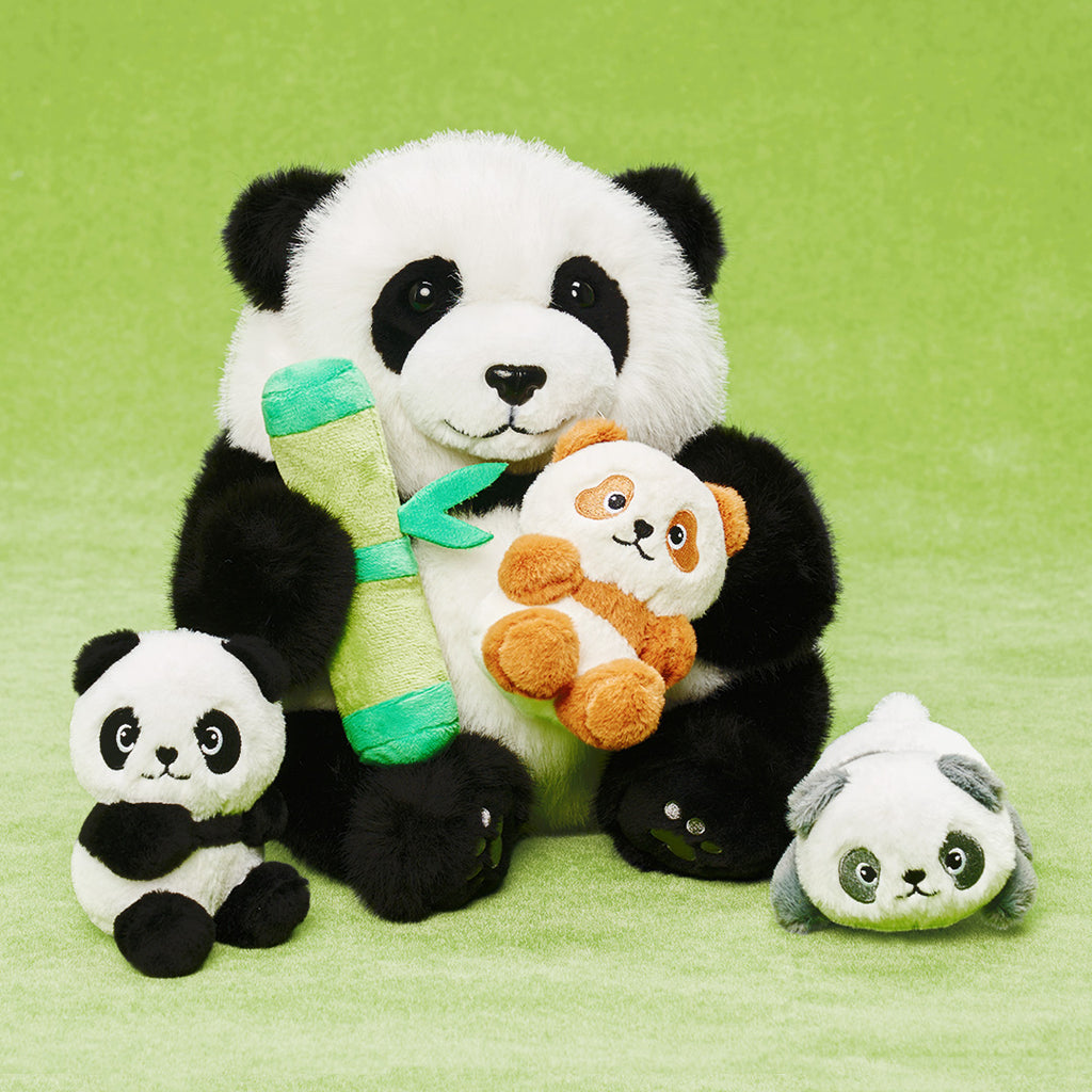 Panda Mommy with 3 Babies Plush Stuffed Animal Set