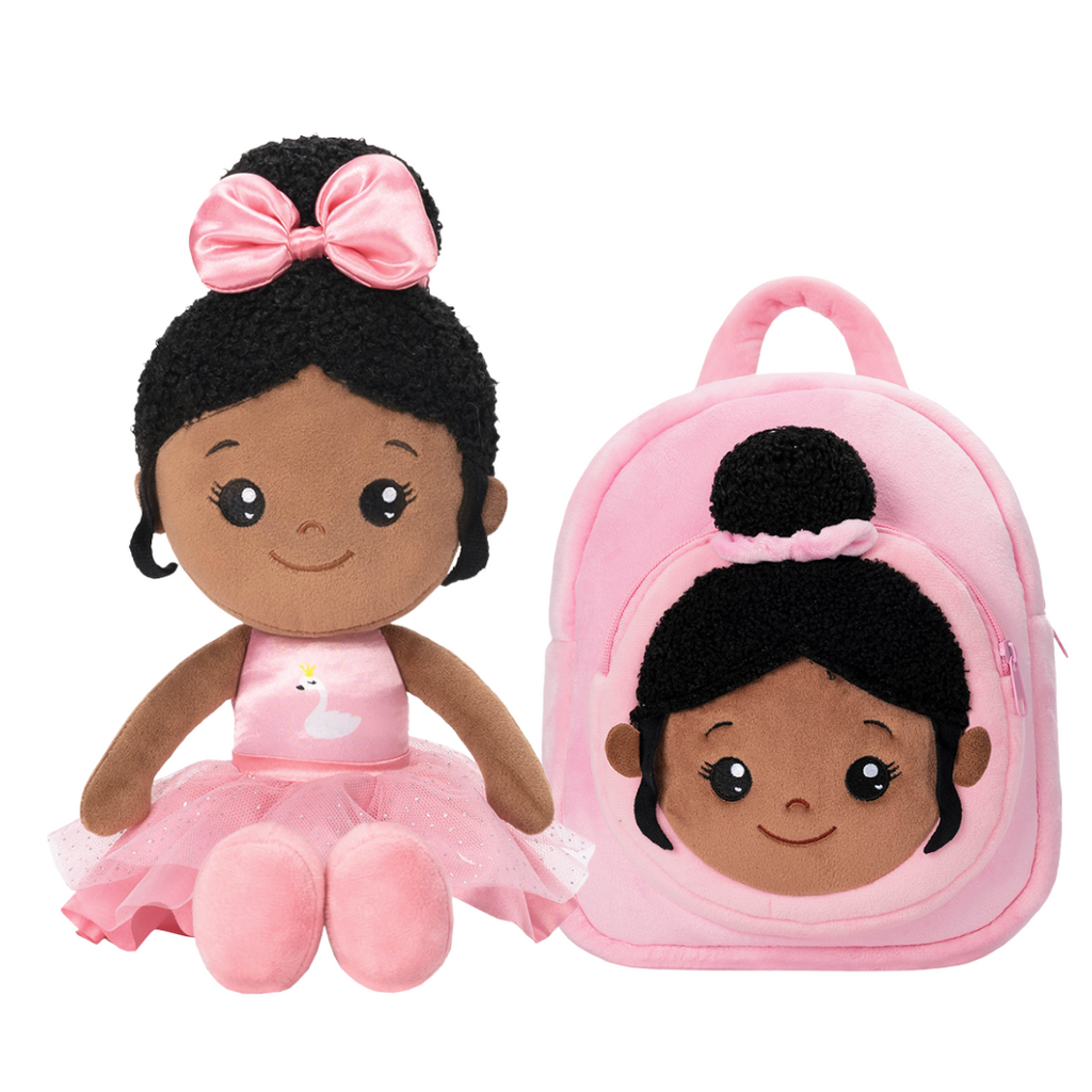 iFrodoll Personalized Deep Skin Tone Plush Doll & Backpack Giftset (Buy 2 Get 15% Off Code VIPONLY)