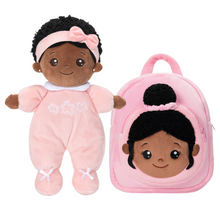 Load image into Gallery viewer, iFrodoll Personalized Deep Skin Tone Plush Doll &amp; Backpack Giftset (Buy 2 Get 15% Off Code VIPONLY)