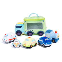 Load image into Gallery viewer, iFrodoll Personalized Baby&#39;s First Cars Story Plush Playset Sound Toy Gift Set