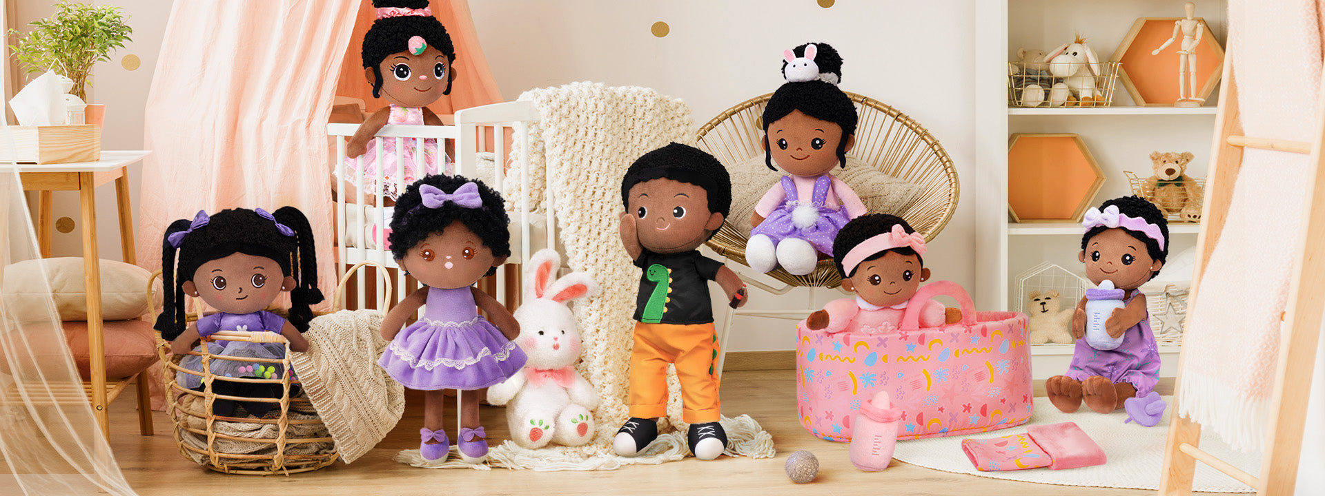 iFrodoll Multi-Ethnic Plush Baby Doll Playset Sound Toy Gift Set – Ifrodoll