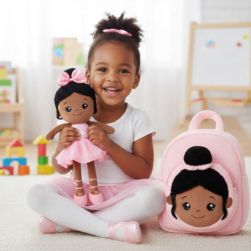 iFrodoll Personalized Deep Skin Tone Plush Doll & Backpack Giftset (Buy 2 Get 15% Off Code VIPONLY)