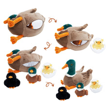 Load image into Gallery viewer, Mallard Dabbling Duck Plush Stuffed With 4 Ducklings in Nest
