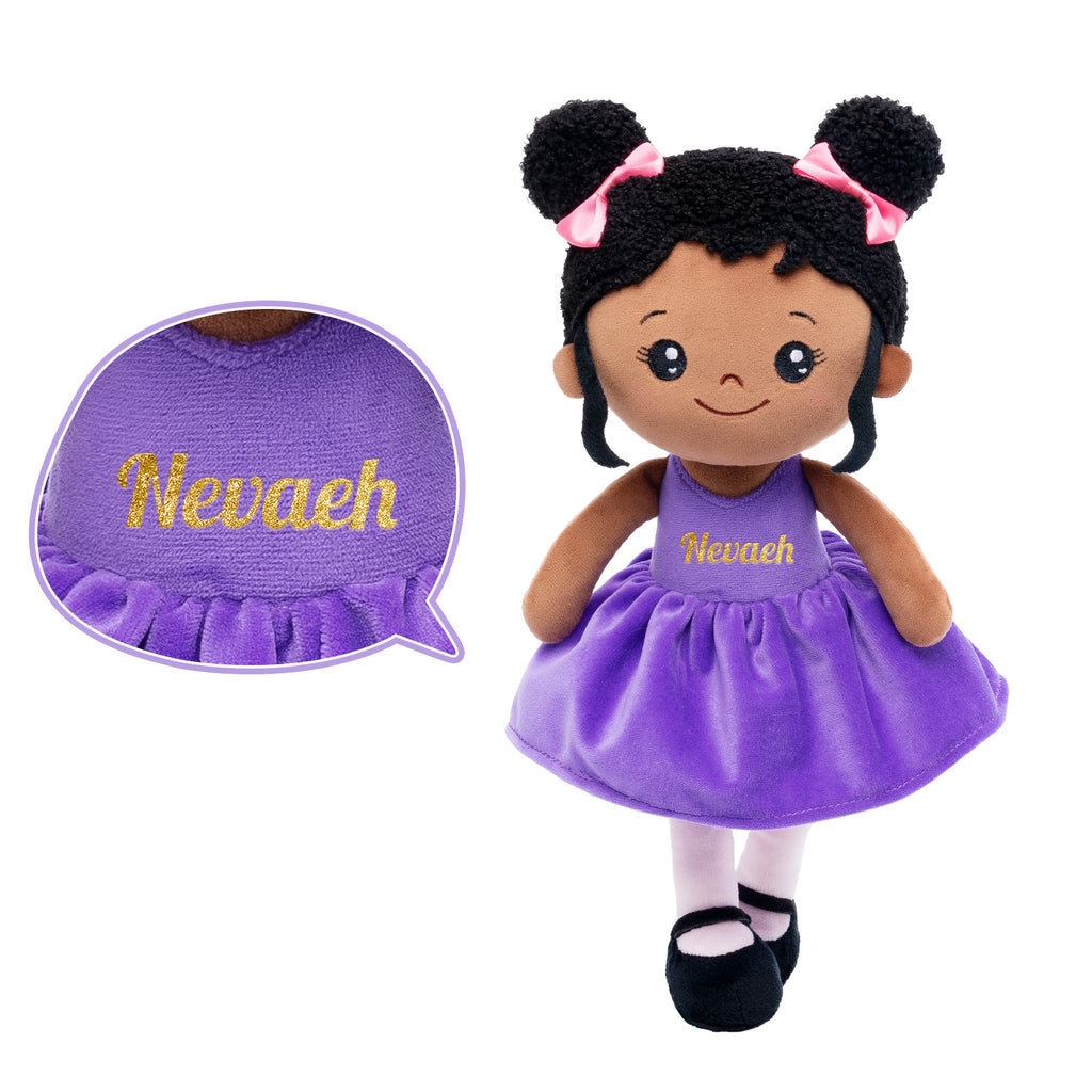 iFrodoll Personalized Deep Skin Tone Ballet Plush Girl Doll