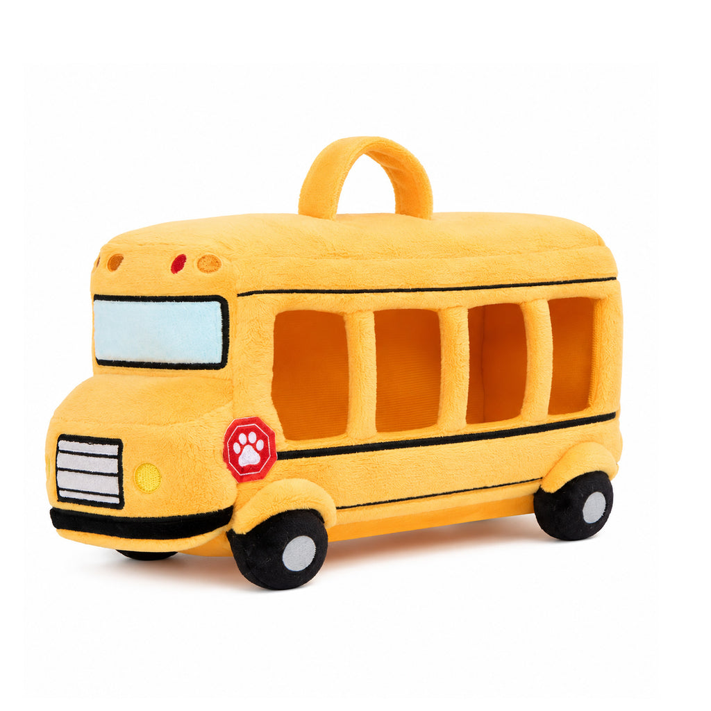 Personalized Plush Puppy School Bus Playset (5-Piece Set)