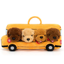 Load image into Gallery viewer, Personalized Plush Puppy School Bus Playset (5-Piece Set)