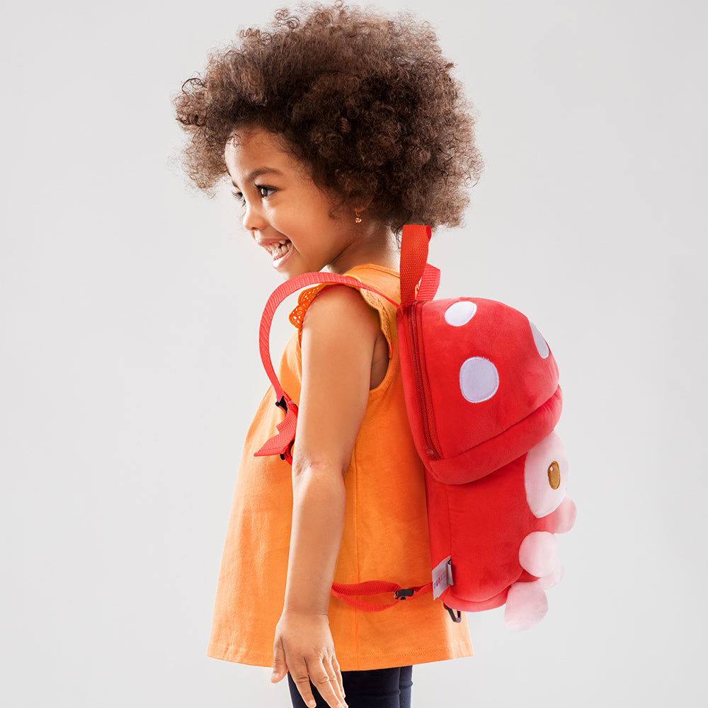 iFrodoll Personalized Red Mushroom Plush Backpack
