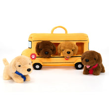Load image into Gallery viewer, Personalized Plush Puppy School Bus Playset (5-Piece Set)