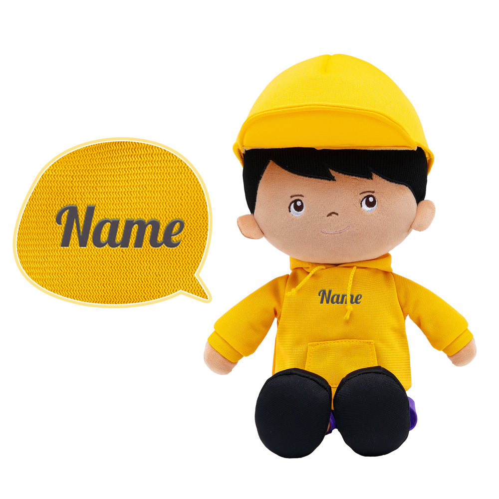 iFrodoll Personalized Brown Skin Tone Plush Boy Doll