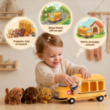 Load image into Gallery viewer, Personalized Plush Puppy School Bus Playset (5-Piece Set)