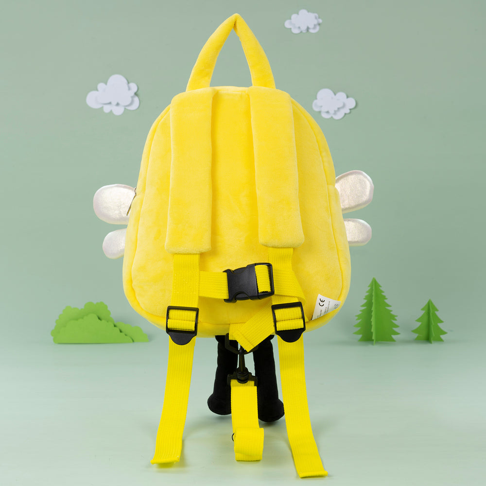 Large Colorblock Kids Yellow and Green Personalized Backpack for