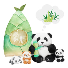 Load image into Gallery viewer, Panda Mommy with 3 Babies Plush Stuffed Animal Set