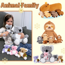 Load image into Gallery viewer, Plush Stuffed Animal Family Toy Set Mommy with Babies - 11 Themes