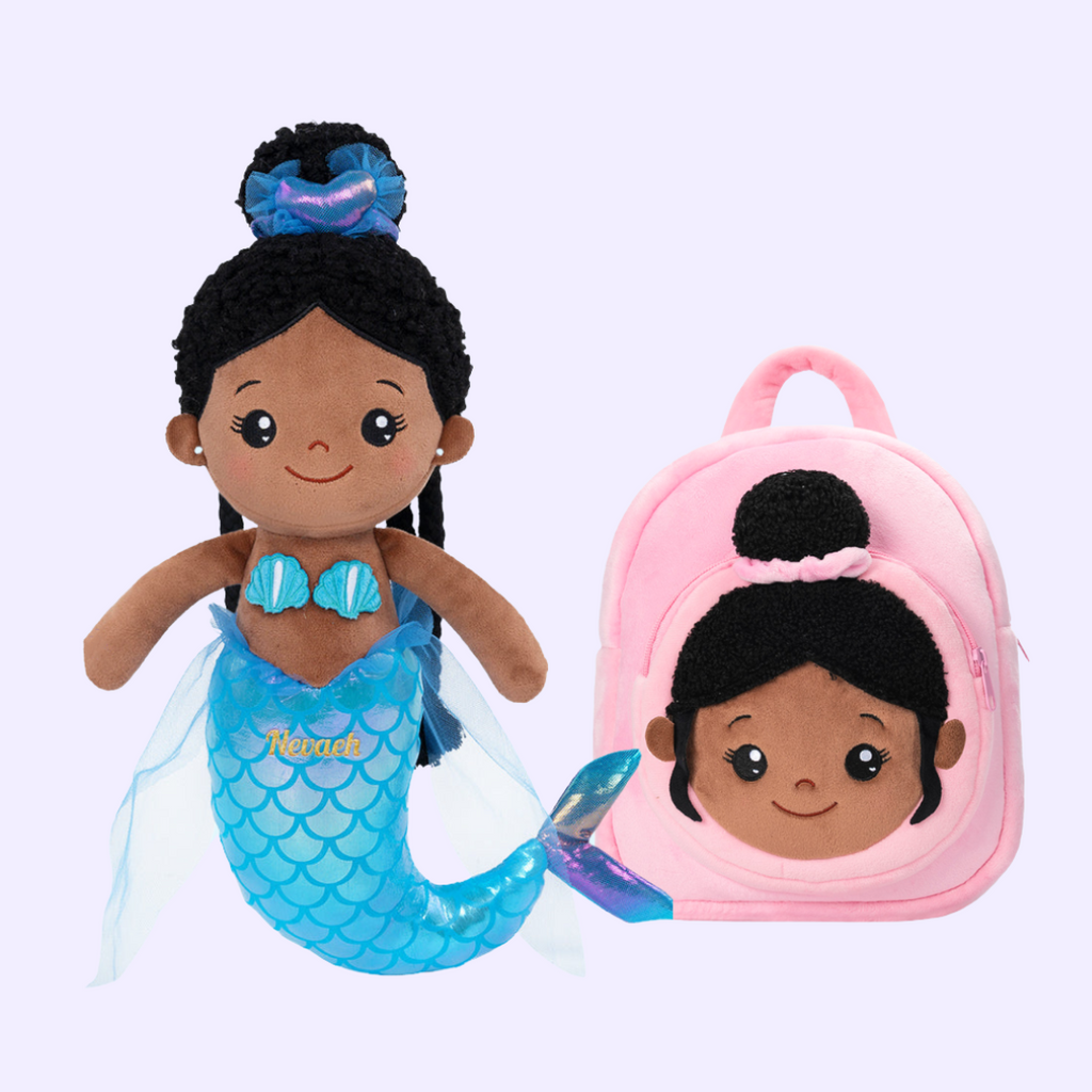 iFrodoll Personalized Deep Skin Tone Plush Doll & Backpack Giftset (Buy 2 Get 15% Off Code VIPONLY)