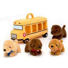 Load image into Gallery viewer, Personalized Plush Puppy School Bus Playset (5-Piece Set)