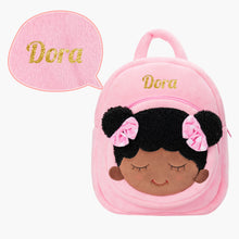 Load image into Gallery viewer, iFrodoll Personalized Deep Skin Tone Plush Doll &amp; Backpack Giftset (Buy 2 Get 15% Off Code VIPONLY)