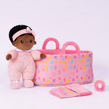 Load image into Gallery viewer, iFrodoll Personalized Pink Deep Skin Tone Mini Plush Doll