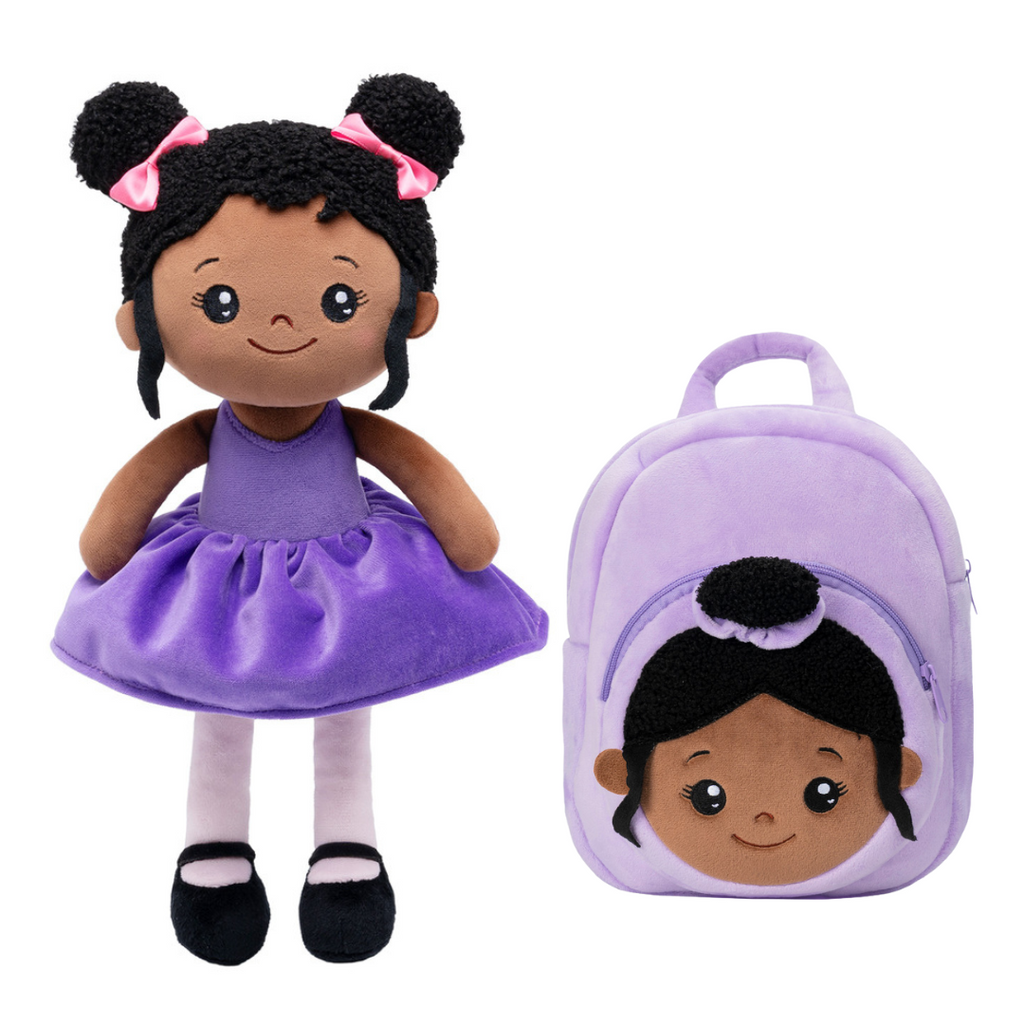 Black Kids Soft Body Princess Cloth Custom Toy Doll With Hair For