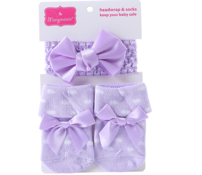 Baby Headwrap and Socks Set