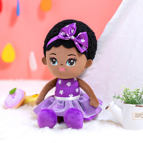 iFrodoll Personalized Deep Skin Tone Plush Doll Dawn