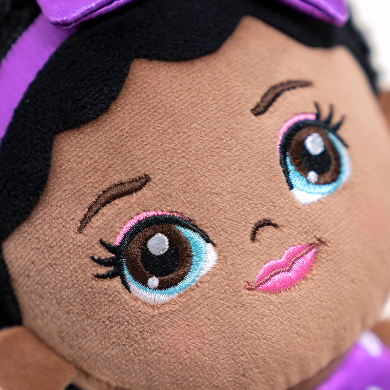iFrodoll Personalized Deep Skin Tone Plush Doll Dawn