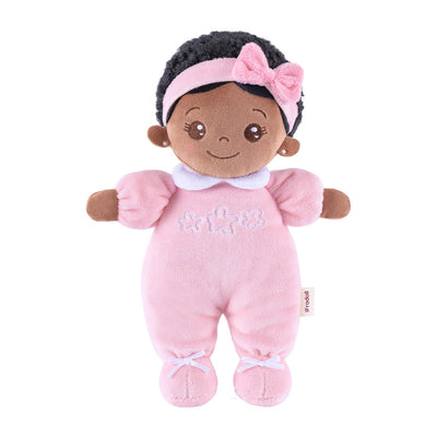 iFrodoll Personalized Pink Deep Skin Tone Mini Plush Doll