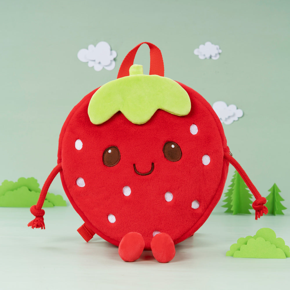 iFrodoll Personalized Strawberry Plush Backpack with Leash