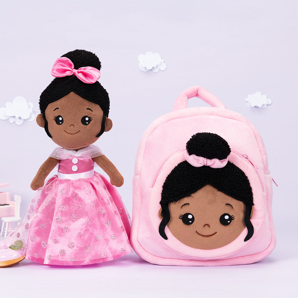 Personalized Plush Girl Doll and Backpack Gift for Kids