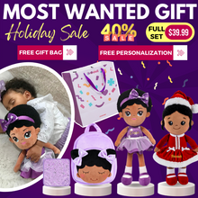 Load image into Gallery viewer, Kid Most Wanted Gift Set (Save 40%)- iFrodoll Personalized Plush Doll x 2, Backpack x1, Washcloth x1