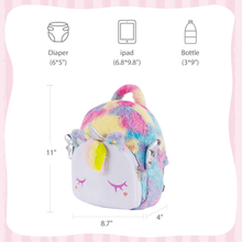 Load image into Gallery viewer, OUOZZZ Personalized Unicorn Plush Backpack