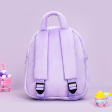 Load image into Gallery viewer, OUOZZZ Personalized Deep Skin Tone Plush Purple Ash Backpack Only Backpack