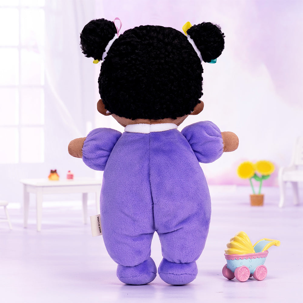 iFrodoll Personalized Purple Deep Skin Tone Mini Plush Baby Doll