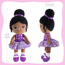 Load image into Gallery viewer, iFrodoll Personalized Deep Skin Tone Plush Doll Nevaeh 1