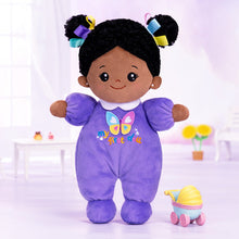 Load image into Gallery viewer, iFrodoll Personalized Purple Deep Skin Tone Mini Plush Baby Doll