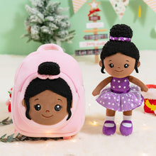 Load image into Gallery viewer, iFrodoll Personalized Deep Skin Tone Plush Doll &amp; Backpack Gift Set 05