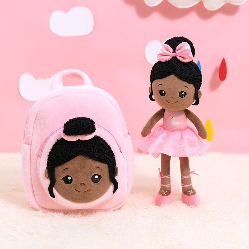 iFrodoll Personalized Deep Skin Tone Plush Nevaeh Backpack 003