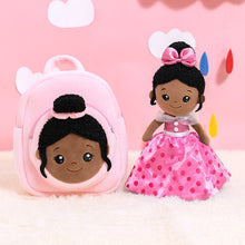 Load image into Gallery viewer, iFrodoll Personalized Deep Skin Tone Plush Nevaeh Backpack 003